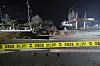A large sinkhole is spotted on a road in Gangdong District, eastern Seoul, on March 24. [NEWS1]