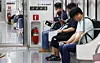 Commuters sit in a subway car on Seoul’s line No. 5 on June 2, 2025. [YONHAP]