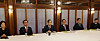 Acting President Han Duck-soo, third from left, speaks during a meeting of senior government and ruling party officials at his official residence in Seoul on Friday.
