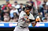 San Francisco Giants outfielder Lee Jung-hoo swings at a pitch in the fourth inning of an MLB game against the Minnesota Twins at Target Field in Minneapolis, Minnesota on May 10. [AFP/YONHAP]