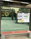 A heating-and-cooling bench installed at a bus stop in Jangchung-dong, Jung District, central Seoul, in November 2024 [JUNG DISTRICT OFFICE]