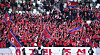 North Korean fans support their country during a Paris Olympic qualifer against Japan at the Japan National Stadium in Tokyo, Japan on Feb. 28. [YONHAP]