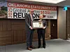 Sohn Kyung-shik, chairman of CJ Group and the Korea Enterprises Federation, right, receives the Henry G. Bennett Global Fellows Award during the 2025 Oklahoma State University Global Alumni Reunion event at the Lotte Hotel Seoul in Jung District, central Seoul, on June 21. [CJ GROUP]