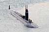 The nuclear-powered submarine USS Greeneville arrives at a naval base in the southeastern port city of Busan on Dec. 23. [NEWS1]