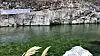 Yongso stream in Gapyeong, Gyeonggi. A rocky cliff where a 39-year-old victim jumped to dive is also seen in the photo. [YONHAP]