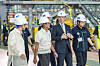 Philippine President Ferdinand Marcos Jr., second from left, inspects HD Korea Shipbuilding & Offshore Engineering's newly opened shipyard in Subic Bay in the Philippines, on Sept. 2. [HD KOREA SHIPBUILDING & OFFSHORE ENGINEERING CO.]