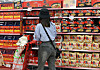 Ramen is displayed at a large supermarket in Seoul on June 8. [YONHAP]