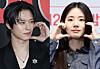 Singer Juyeon of boy band The Boyz, left, and actor Shin Si-a [NEWS1]