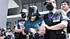Jung Yoo-jung, who killed a complete stranger last year, is escorted by police in Busan on June 2, 2023. [NEWS1]