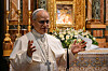 Pope Leo XIV gestures during a surprise visit at the Sanctuary of the Mother of Good Counsel in Rome on May 10. [REUTERS/YONHAP]