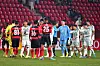 Jeonbuk Hyundai Motors, in white, react after winning the second leg of the 2023-24 AFC Champions League round of 16 match against the Pohang Steelers at Pohang Steelyard in Pohang, North Gyeongsang on Feb. 20. [NEWS1]