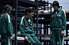 Still from the third season of Netflix's ″Squid Game,″ actor Lee Jung-jae, center, actor Park Sung-hoon, right (2021-) [NETFLIX]