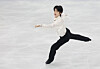 Cha Jun-hwan of Korea performs his free skate in the men's singles figure skating competition at the Winter Olympics at the Milano Ice Skating Arena in Milan on Feb. 13.  [YONHAP]