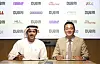 CEO of the Dubai Corporation for Tourism and Commerce Marketing Issam Kazim, left, and Vice Chairman of the JoongAng Group Hong Jeong-do sign an MOU at the JoongAng Ilbo Building in Mapo District, western Seoul, on Monday. [PARK SANG-MOON]