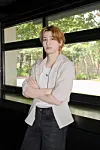 Member Leehan of boy band BoyNextDoor poses for photos prior to an interview with reporters on May 9 in western Seoul. [KOZ ENTERTAINMENT]