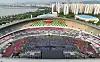 Psy's ″Summer Swag″ concert-slash-water-festival being held the Jamsil Olympic Stadium in southern Seoul on July 2, 2023 [YONHAP]