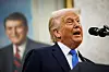U.S. President Donald Trump speaks during an event with family members of fallen law enforcement officers in the Oval Office of the White House in Washington on May 19. [EPA/YONHAP]