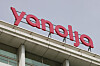 Reservation app Yanolja's logo is displayed on the roof of the companies headquarters in Gangnam, southern Seoul. [YONHAP]