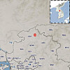 The red dot shows the area where a magnitude 3 earthquake was detected in Yeoncheon, Gyeonggi, on Feb. 15.  [YONHAP]
