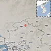 The red dot shows the area where a magnitude 3 earthquake was detected in Yeoncheon, Gyeonggi, on Feb. 15. [YONHAP]
