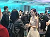 Actor Roh Yoon-seo, right, with actor Cho Jung-seok seen in the back, during a welcome reception ahead of the 61st Baeksang Arts Awards held at Coex in Gangnam District, southern Seoul, on May 5. [SHIN HA-NEE]