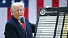 U.S. President Donald Trump holds a chart as he delivers remarks on reciprocal tariffs during an event in the Rose Garden entitled ″Make America Wealthy Again″ at the White House in Washington on April 2. [AFP/YONHAP]