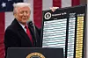 U.S. President Donald Trump speaks during an event to announce new tariffs in the Rose Garden at the White House, on April 2, 2025 in Washington. [AP/YONHAP]