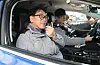 Kwon Jong-ho, a senior police inspector, left, and his colleague patrol at a public park in Busan on Feb. 20. [SONG BONG-GEUN]