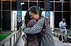 Go Yeon-soo, left, a Purdue student who was detained by immigration authorities in Manhattan last week, embraces her mother after being released from immigration custody, Monday, Aug. 4, 2025, in New York. [AP/YONHAP]