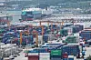 Containers for export shipments are piled up at a port in Pyeongtaek, Gyeonggi on July 21. [NEWS1]