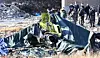 Army and fire authorities secure the site after an AH-1S Cobra helicopter belonging to an Army aviation unit crashes in Hyeon-ri, Jojong-myeon, Gapyeong County, Gyeonggi, on Feb. 9. [NEWS1]
