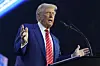 President-elect Donald Trump speaks at AmericaFest on Dec. 22, 2024, in Phoenix. [AP/YONHAP]