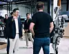 LG Group Chairman Koo Kwang-mo, left, inspects Figure AI's humanoid robot at the company's headquarters in the California in June 2024. [LG]