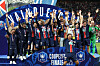 Paris Saint-Germain celebrate winning the French Cup at Stade de France in Saint-Denis, France, on May 24. [AFP/YONHAP]