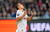 FC Midtjylland forward Cho Gue-sung reacts during a Europa League match against Sturm Graz at MCH Arena in Herning, Denmark, on Sept. 24. [REUTERS/YONHAP]