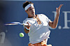 Daniel Altmaier of Germany in action against Alex de Minaur of Australia during the third round of the U.S. Open Tennis Championships at the USTA Billie Jean King National Tennis Center in Flushing Meadows, New York on Aug. 30. [EPA/YONHAP]