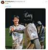Cho Gue-sung, right, congratulates Lee Han-beom after his FC Midtjylland debut at the Pro Ventilation Arena in Hvidovre, Denmark on Sunday in an image posted to the club's X, formerly Twitter account.  [SCREEN CAPTURE]