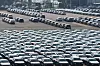 Cars waiting to be exported are parked at a port in Pyeongtaek, Gyeonggi, on April 3. [YONHAP]
