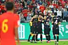 The Korean national team celebrates Son Heung-min's goal during a World Cup qualifer against China at Shenzhen Universiade Sports Centre in Shenzhen, China on Tuesday. [YONHAP]