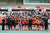 Hwaseong FC pose for a photo after winning a K League 2 match against Chungbuk Cheongju FC at Hwaseong Sports Town Main Stadium in Hwaseong, Gyeonggi, in a photo shared on Hwaseong's Facebook account on March 15. [SCREEN CAPTURE]