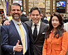 Shinsegae Group Chairman Chung Yong-jin, center, and his wife, Han Ji-hee, meet with Donald Trump Jr. in Washington on Jan. 18. [SHINSEGAE GROUP]