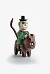 Kokdu (traditional wooden doll) as a warrior riding on a tiger [NATIONAL FOLK MUSEUM OF KOREA]