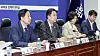 Deputy Prime Minister and Finance Minister Koo Yun-cheol, far left, speaks during a meeting on next year's budget at the National Assembly in Yeouido, western Seoul on Aug. 26. [KIM SEONG-RYONG]
