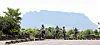 Minister Yu In-chon cycles along the Jeju Fantasy Bibycle Path while developing the Jeju Historical Site Pilgrimage Bicycle Trail [MINISTRY OF CULTURE, SPORTS AND TOURISM]