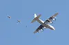 An aircraft flies during a Korea-U.S. operations drill on Nov. 4, 2025. [JOINT CHIEFS OF STAFF/YONHAP]