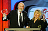Actors Rob Reiner, left, and Sally Struthers, stars of the television show ″All In The Family,″ accept the Innovator award for the series at the first annual TV Land Awards, which were taped in Hollywood, March 2, 2003. [REUTERS/YONHAP]