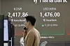 A screen in Hana Bank's trading room in central Seoul shows the won-dollar exchange rate trading above the 1,470 per dollar mark on Friday. [YONHAP]