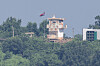 A North Korean loudspeaker is seen at a military station unit near the border on Aug. 12. Pyongyang began dismantling some speakers on Aug. 9. [YONHAP]