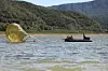 Troops conduct a joint water infiltration drill at Gunwi Lake in Daegu, North Gyeongsang, on Sept. 23,2025. [JOINT CHIEFS OF STAFFS/YONHAP]