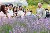 Culture Minister Yu In-chon in Donghae City's Mureung Byeolcheonji on June 7 as part of the ministry's Local 100 project. [MINISTRY OF CULTURE, SPORTS AND TOURISM]